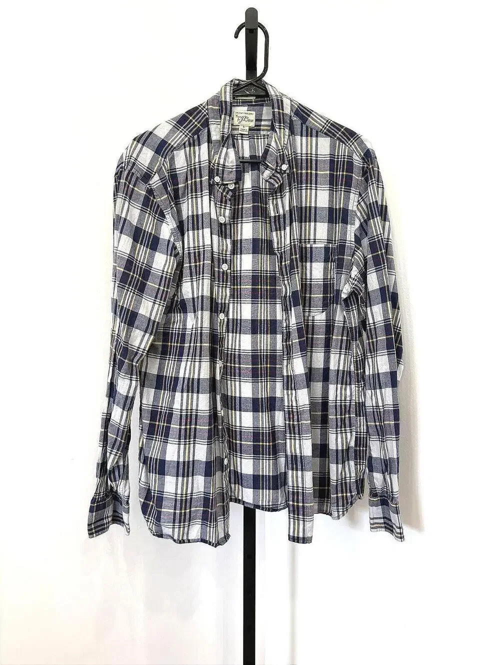 J.Crew Indian Madras Woven Slim Fit Plaid Shirt Large